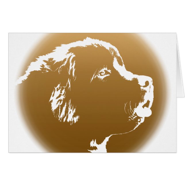 Tarjeta de Personalizado de Newfoundland Dog Card (Anverso (Horizontal))