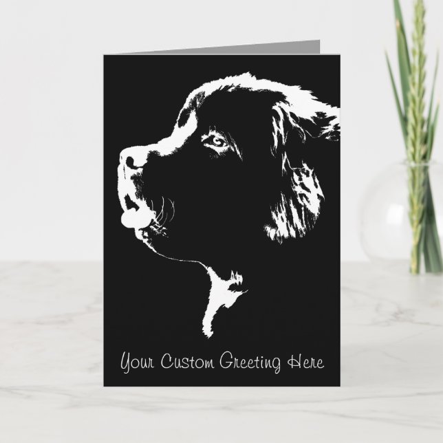 Tarjeta de Personalizado de Newfoundland Dog Card (Anverso)