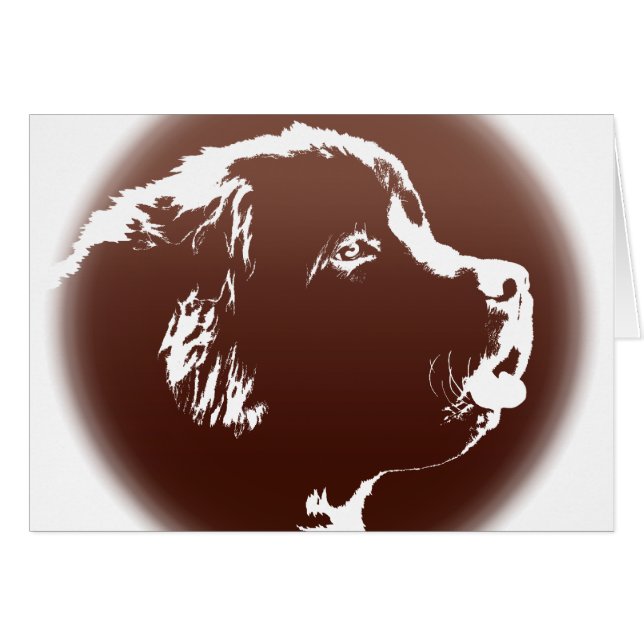Tarjeta de Personalizado de Newfoundland Dog Card (Anverso (Horizontal))