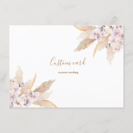 Tarjeta de personalizado de pasto pampas