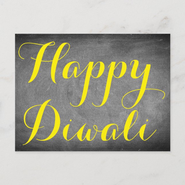 Tarjeta de Personalizado de tipografía Diwali Chal (Anverso)