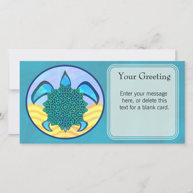 Tarjeta de Personalizado de tortuga Knot (Anverso)