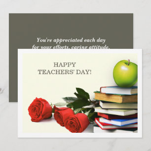 Tarjeta de Personalizado del Día del Maestro Feliz