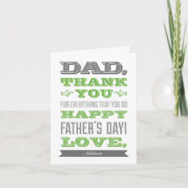 Tarjeta de Personalizado del Día del Padre Feliz