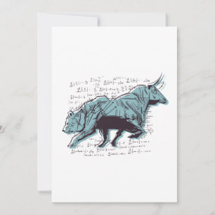 Tarjeta de Personalizado del Mercado de Bull y Oso