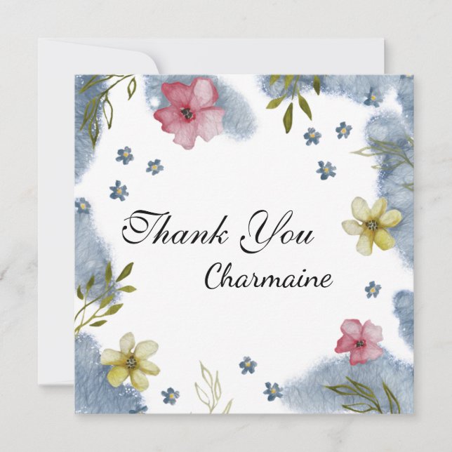 Tarjeta de Personalizado Floral Floral de Amigo (Anverso)