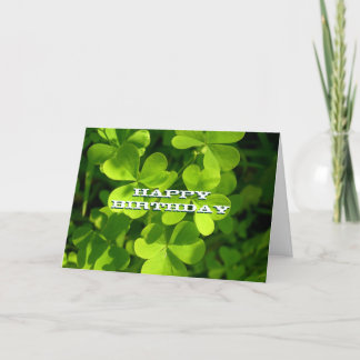 Tarjeta de Personalizado Green Shamrock Happy Bird