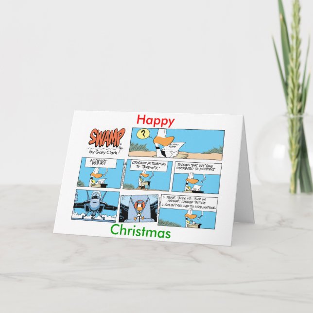 Tarjeta de Personalizado Jet de Navidades divertid (Anverso)