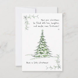 Tarjeta de Personalizado navideña simple y diverti