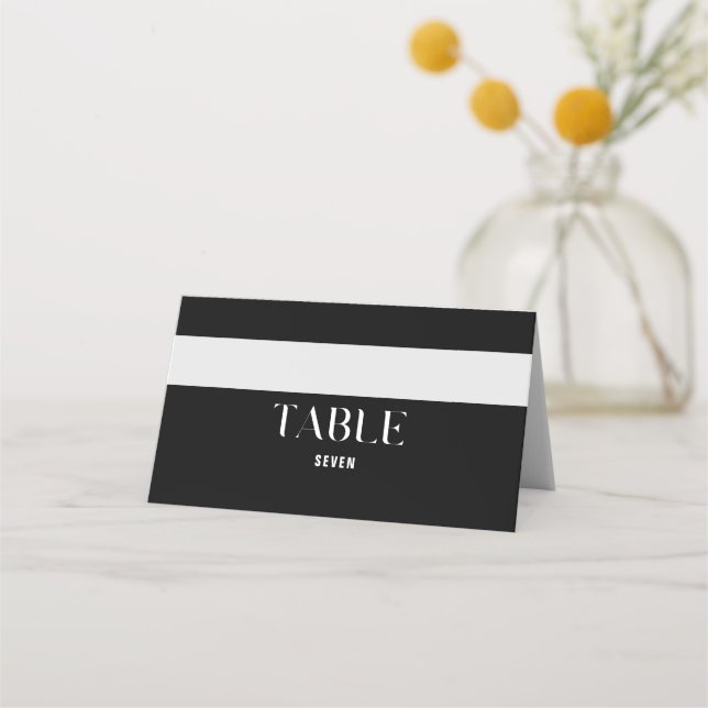 Tarjeta de Personalizado negrita para Boda negro (Anverso)