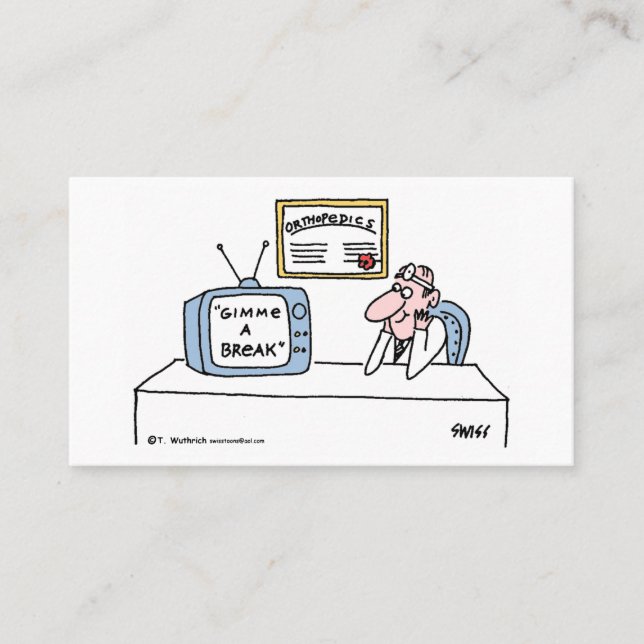 Tarjeta de Personalizado o de cita para ortopedist (Anverso)