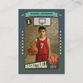 Tarjeta de Personalizado Retro de Baloncesto Tarje