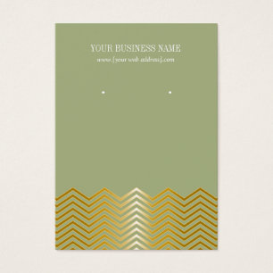 Tarjeta de Personalizado Sage Olive Green Gold Che