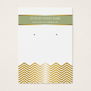 Tarjeta de Personalizado Sage Olive Green Gold Che