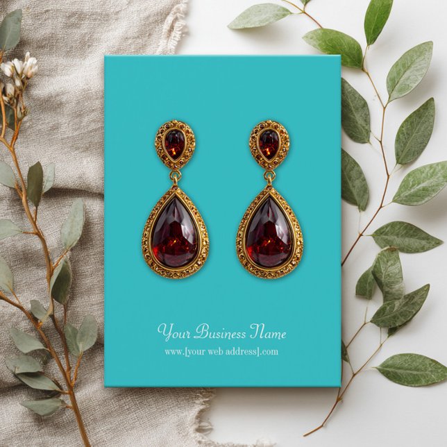 Tarjeta de Personalizado simple de color turquesa (Subido por el creador)