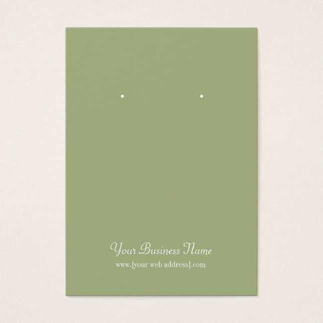 Tarjeta de Personalizado simple Sage Olive Green P (Frente)