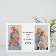 Tarjeta de Personalizado y abuelos de texto person