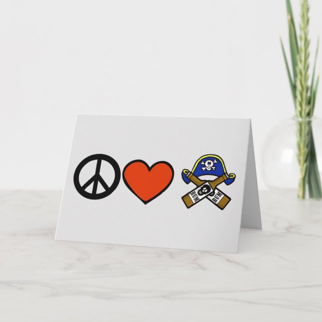 Tarjeta de Personalizar de Peace Love Pirate (Anverso)