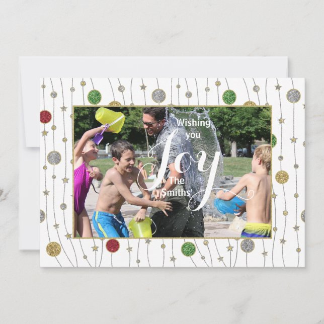 Tarjeta de Personalizar fotográfico de navidades " (Anverso)