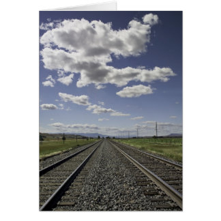 Tarjeta de perspectiva ferroviaria