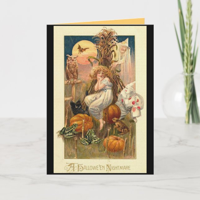 Tarjeta de pesadilla de Halloween (Anverso)