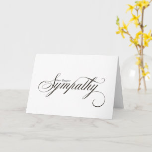 Tarjeta de pésame de condolencias con guión simple