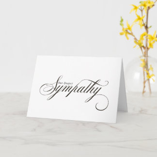 Tarjeta de pésame de condolencias con guión simple