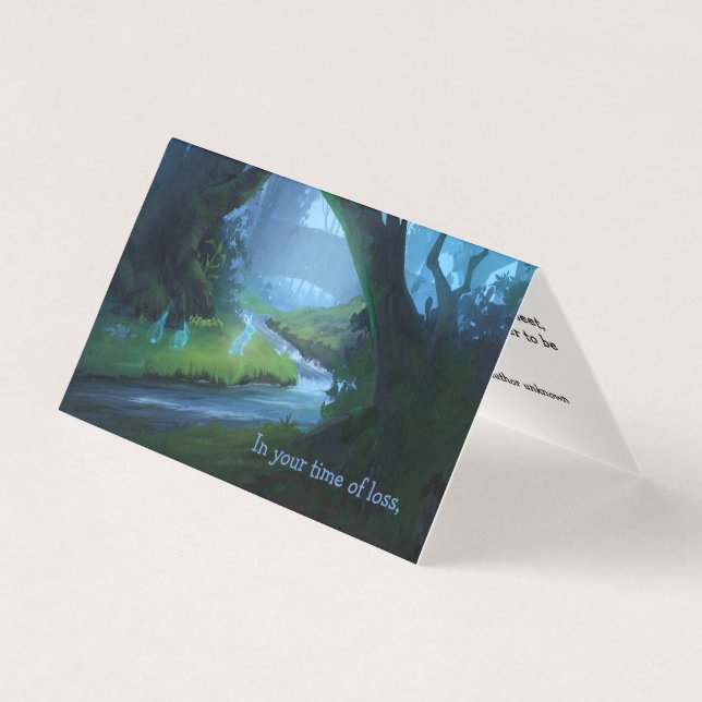 tarjeta de pésame del mascota (Anverso)