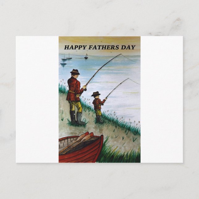 Tarjeta de pesca del Día del Padre (Anverso)