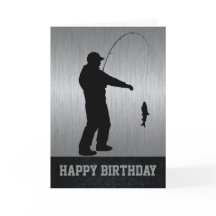 Tarjeta de Pesca Feliz Cumpleaños