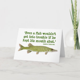 Tarjeta de pesca humorística