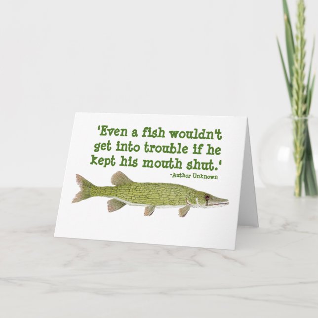 Tarjeta de pesca humorística (Anverso)