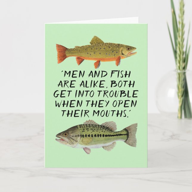 Tarjeta de pesca humorística (Anverso)