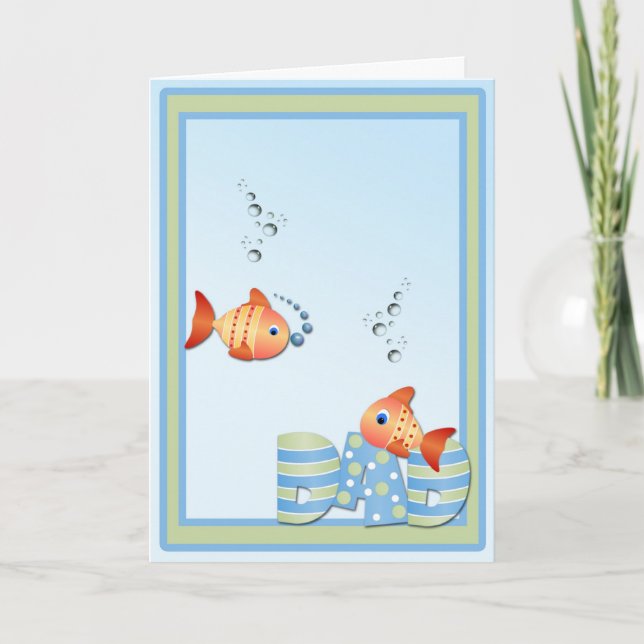 Tarjeta de pescado del Día del Padre (Anverso)