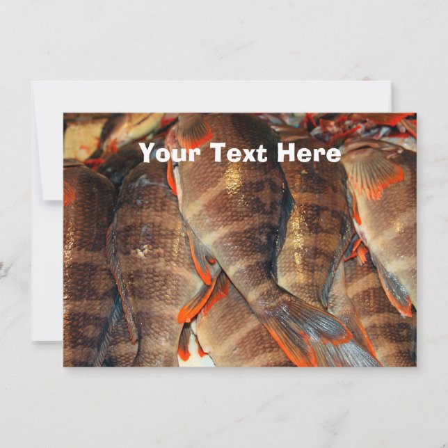 Tarjeta de pescado fresco personalizable (Anverso)