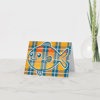 Tarjeta de pescado Tartán