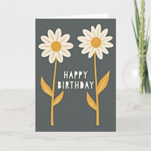 Tarjeta de Pétalo Cremoso de Cumpleaños