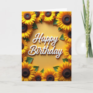 Tarjeta de Pétalo de Sol Rayado