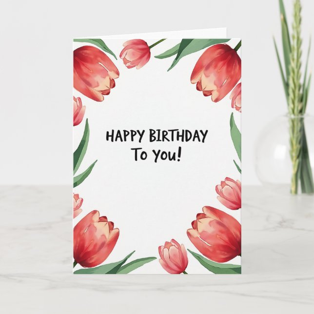 Tarjeta de Pétalos Botánicos de Primavera (Anverso)