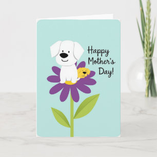 Tarjeta de Pétalos de Flor Azul Pastel