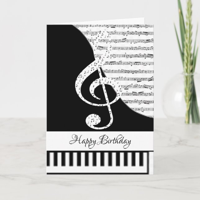 Tarjeta de piano personalizable (Anverso)