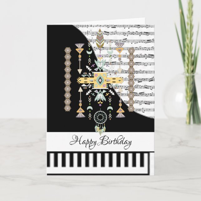 Tarjeta de piano personalizable (Anverso)