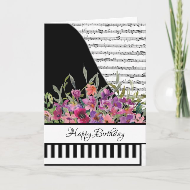 tarjeta de piano personalizable (Anverso)