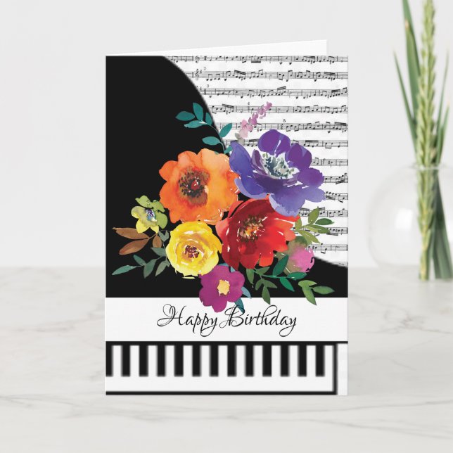 Tarjeta de piano personalizable (Anverso)