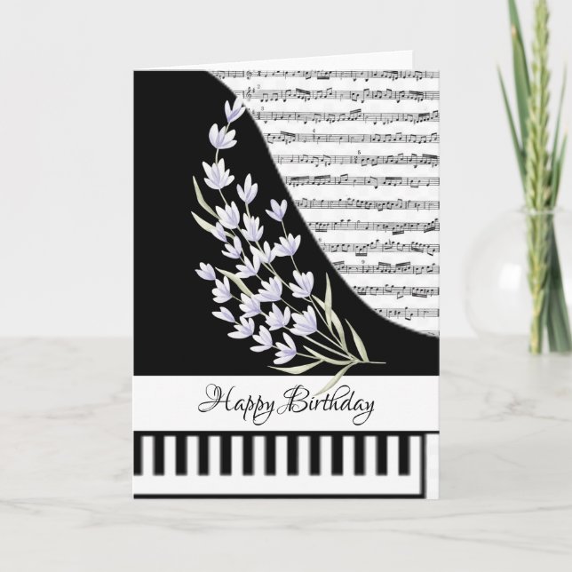 Tarjeta de piano personalizable (Anverso)