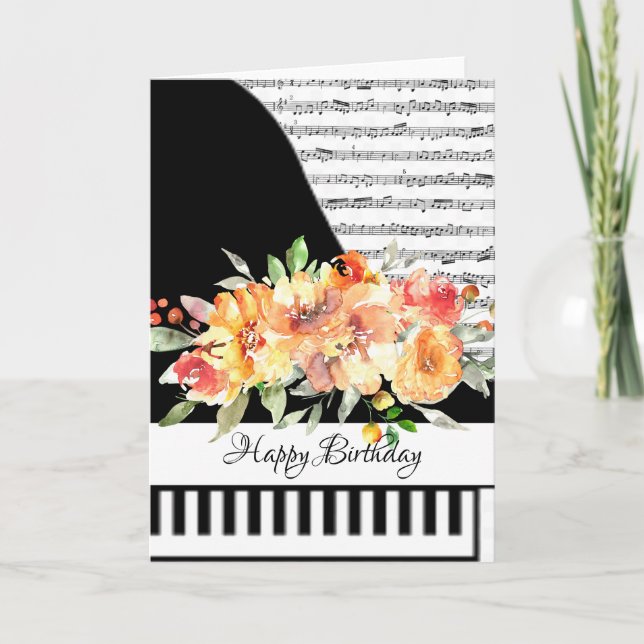 tarjeta de piano personalizable (Anverso)
