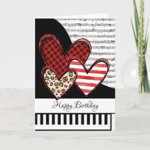 Tarjeta de piano personalizable