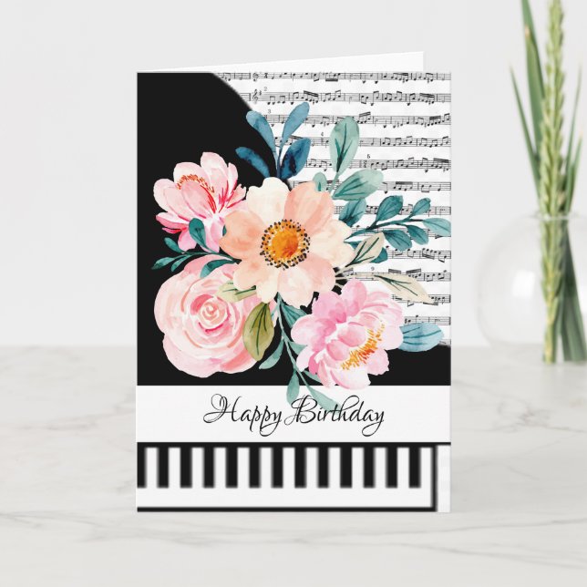 Tarjeta de piano personalizable (Anverso)