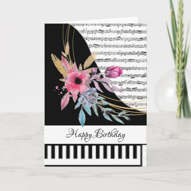 Tarjeta de piano personalizable (Anverso)