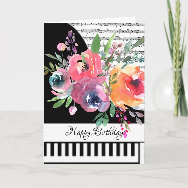 Tarjeta de piano personalizable (Anverso)